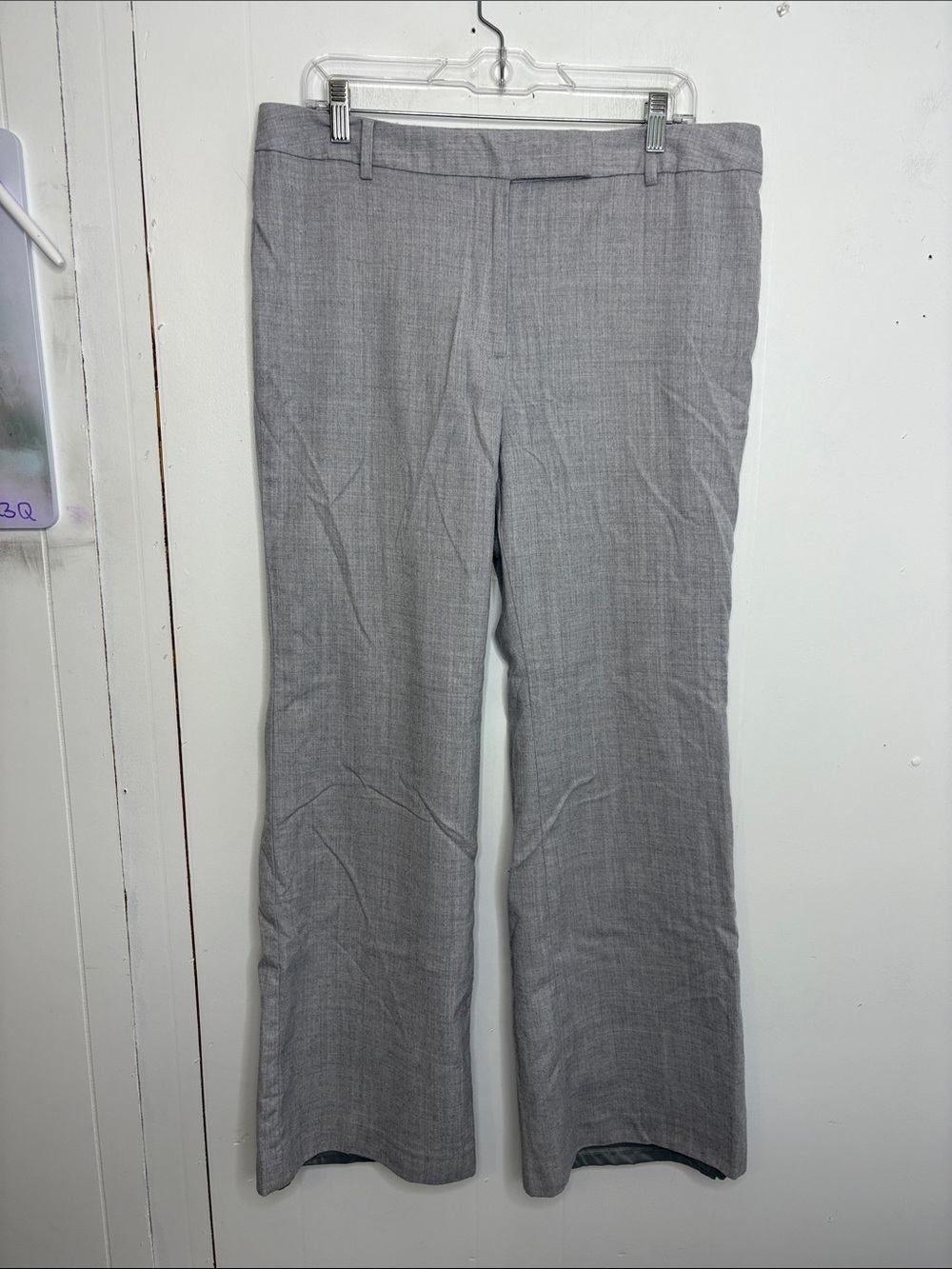 Talbots Pants Womens 14 Heritage Light Gray Wool Blend Lined Career Office Work